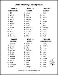 3rd grade master spelling list (36 weeks/6 pages) download master spelling list (pdf) this master list includes 36 weeks of spelling lists, and covers. Grade 3 Spelling Words Themed Spelling For Kids Spelling Words List 3rd Grade Spelling Words 3rd Grade Spelling