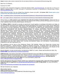 I am writing to request your help following a change in my circumstances. The Proliferation Of Questionable Conferences