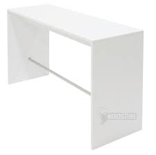 Køb Højbord i hvid laminat og med fodhviler online - Borde