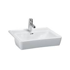 • the nelson is a rectangular, white,. Semi Recessed Washbasin Laufen Bathrooms