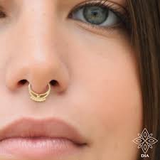 Septum Ring, Solid Gold Septum, Septum Piercing, Gold Cartilage, Cartilage  Piercing, Tragus Hoop Earring, Helix Hoop Earring, Nose Piercing