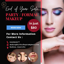 Business Post**** ✨END OF YEAR SALE✨ Party/ Formal Makeup Package including  Hairdo only for $80 —HURRY— Contact with us for booking and enquire  0449611677 Facebook