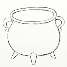 How To Draw A Cauldron Feltmagnet Dark Art Drawings Halloween Drawings Witch Art