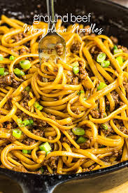 Easy To Make Ground Beef Mongolian Noodles Is Sweet Spicy And Perfect For Busy Weeknights You Can Make This In 30 In 2020 Beef Recipes Easy Beef Dinner Beef Recipes