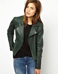 Green Biker Jacket Green Leather Jacket Outfit Fashion Green Leather Jackets