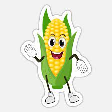 Lustiges Maiskolben-Design Landwirtschaft' Sticker | Spreadshirt