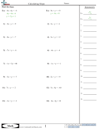 If you need help finding the slope, see the instructions above. Finding Slope Worksheet Free Commoncoresheets