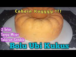 Dengan menggunakan takaran yang tepat, anda bisa mendapatkan hasil cita rasa yang terbaik saat mengolah aneka makanan ataupun kue yang. Bolu Ubi Kukus 2 Telur Tanpa Mixer Takaran Sendok Cemilan Buka Puasa Youtube