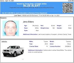 5 / 5 1 мнений. Blue Alert Issued For Jerry Elders In Texas