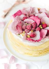 Crepe Cake Mille Crepe With Rose Water Cream Recipe Crepe Cake Dessert Recipes Easy Crepe Cake Recipe