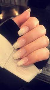 Nexgen Ombre Pink Powder And White Powder Layered W White Glitter For The Tips Ombre Nails Ombre Nail Designs Ombre Nails Glitter