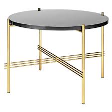 Glass furniture can be both visually stunning and practical. Ts Round Coffee Table Small Graphite Black Glass Brass Rouse Home