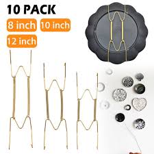 Dish Display Plate Hangers Tsv 10 Pack Wall Plate Spring Hook Holder Hanging Wire For The Wall Home Decoration Accessory 8 10 12inch Walmart Com Walmart Com Plate wire hanging gold hanger flexible with spring wall display art decoration. dish display plate hangers tsv 10 pack wall plate spring hook holder hanging wire for the wall home decoration accessory 8 10 12inch