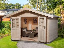 Weka Gartenhaus Falko Aus Massivholz Mit Doppeltur Und Vordach Bitumen Dachbelag Lidl De