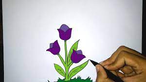 Belajar melukis dapat darimana saja termasuk dengan memanfaatkan internet dan dapatkan anda bisa mempelajari cara melukis dengan cat air di mana pun anda berada! Cara Mudah Menggambar Bunga Mekar How To Draw A Blooming Flower Youtube