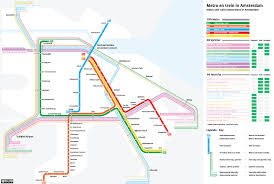 unofficial future map metro and train connections in amsterdam by alain lemaire transit map map amsterdam