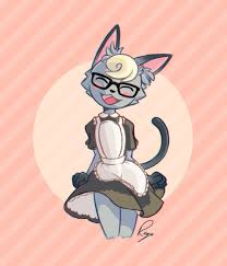 Raymond Maid Outfit Raymond Animal Crossing Fan Art Animal Crossing Characters Animal Crossing Villagers