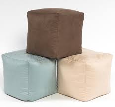Beanbag cube footstool beautifully handcrafted in top quality soft faux suede. Footstool Cube Faux Suede
