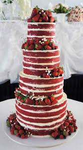 Top each piece of cake with a tiny american flag, available at craft stores. Red Velvet Naked Wedding Cake Nuptial Room