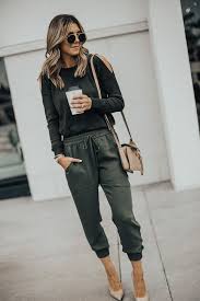 Olive Green Joggers For Fall Cella Jane Fall Trends Outfits Olive Pants Outfit Joggers Outfit