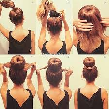 Sock Bun Tutorial This Is Much Simpler Than Trying To Roll The Hair Down With The Sock Ring It Works Well On Medium Hair Styles Hair Beauty Long Hair Styles