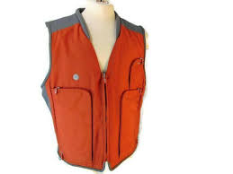 Ebay Sponsored Tumi Mens Raider Vest Orange Gray Sz L
