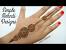 Indian Simple Mehndi Design For Left Hand