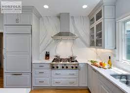 Below you'll find all cambria specifications and technical information including cad/bim applications, csi guidelines, installation instructions, considerations for specific applications, warranty, and certifications. Grey Showplace Kitchen With Full Height Backsplash Norfolk Kitchen Bath
