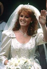 Europe S Royals York Tiara Sarah As A Bride Sarah Ferguson Wedding Royal Brides Royal Wedding Gowns