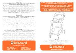 Baby Trend Snap N Go Gx Instruction Manual Pdf Download Manualslib