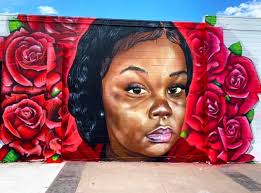 Her name is Breonna Taylor. Art is a powerful vessel to uplift the  #blacklivesmatter movement. Denver-based artist Thomas Evans (@detour303)  created this stunning mural so people in Denver will remember Breonna's name