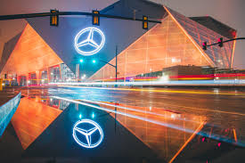 Found The Best Puddle Outside Of The Mercedes Benz Stadium 5472x3648 Oc Mercedes Mercedes Benz Benz