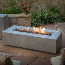 Hexagon concrete base with stainless steel bowl propane natural gas fire pit kit in tan brown. Noble House Alison Outdoor 50 000 Btu Rectangular Fire Table With Tank Holder Dark Gray Walmart Com Propane Fire Pit Table Outside Fire Pits Fire Table
