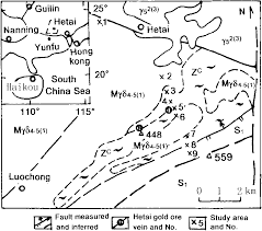 Study area and geological map of the Hetai gold deposit (after No. 719... |  Download Scientific Diagram