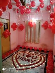 The circle pom pom decorations where bigger than expected and made of very sturdy card that just roll out meaning they. Top Home Decorations Surprises For Husband In Bangalore Evibe In