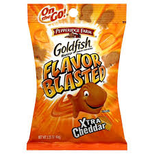 Pepperidge farm goldfish flavor blasted baked snack crackers xtra cheddar. Pepperidge Farm Goldfish On The Go Flavor Blasted Xtra Cheddar Baked Snack Crackers Shop Crackers Breadsticks At H E B