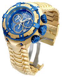 In this buying guide we touch on all of silver, blue and black skeletonized dial with gold tone, silver tone white hands and blue and white hour markers; Invicta Bolt Swiss Made Quartz Watch Gold Blue Case With Gold Tone Stainless Steel Band Model 21347 G Invicta Bolt Mens Invicta Watches Invicta Watches