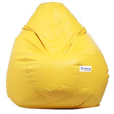 Sattva Classic Bean Bag Cover Without Beans Xxl Size Bean Bag Chair Yellow Bedroom Furniture Modern Bean Bags