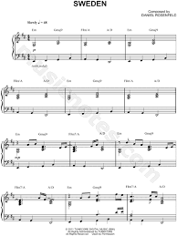 Print And Download Sweden Sheet Music From Minecraft Arranged For Piano Instrumental Solo And Piano Chords Sheet Music Recorder Sheet Music Easy Sheet Music