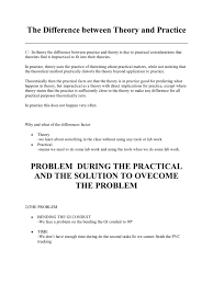 The Difference Between Theory And Practice Pdf