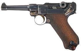 3 7/8″ round barrel, blue finish, walnut grips. Erfurt Double Date 1920 1918 Police Rework Luger With Scarce S P Security Police Markings