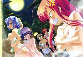 chien (studio) kai reitetsu reisei shikashite xxx!! isurugi hyouma kuin  touko mikazuchi madoka shiromae sou takemiya tsurugi areola bathing breast  hold fixed naked nipples onsen towel wet fixme screening | 93766 | yande.re