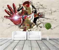3d View Iron Man Wallpaper Giant Wall Murals Cool Photo Wallpaper Boys Room Decor Tv Background Wall Bedroom Hallway Kids Kid Room Decor Mural Boys Room Decor