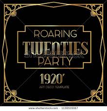 Black And Gold Art Deco Border Deco Art Frame Invitation Border Vector Gatsby Style Background Template Design Vintage Card Re Party Like Gatsby Royalty Free Images Gatsby Party