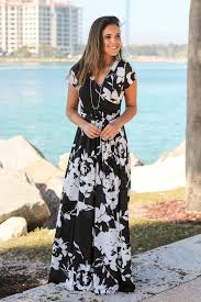 Black And White Floral Maxi Dress White Floral Maxi Dress Maxi Dress Cotton Long Dress