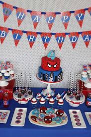 Spiderman Birthday Party Ideas Photo 12 Of 34 Spiderman Birthday Spiderman Birthday Party Mens Birthday Party