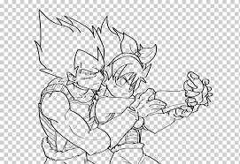 Contour goku from dragon ball z, try to change the thickness and darkness of the line. Line Art Vegeta Goku Bulla Drawing Goku Angle White Manga Png Klipartz