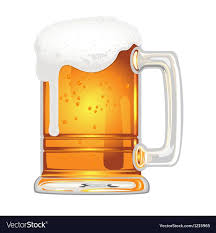 Beer With Bladder In Glass Mug On White Royalty Free Vector Affiliate Glass Mug Beer Bladder Ad Beer Beer Merchandise Beer Mugs
