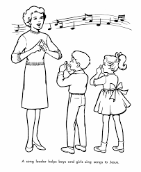 Numberblocks five singing coloring page print. Church Coloring Pages Children Sing Easter Songs Honkingdonkey Coloring Home