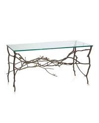 Diy log centerpiece votive holder 5. Gold Butterfly Detail Glass Console Table